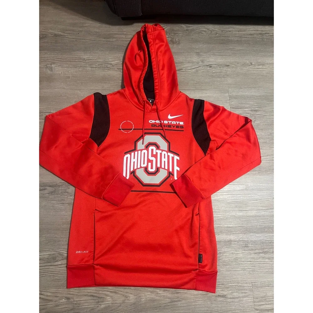 Nike Ohio State Buckeyes Men's Red Sideline Therma Hoodie Size Small